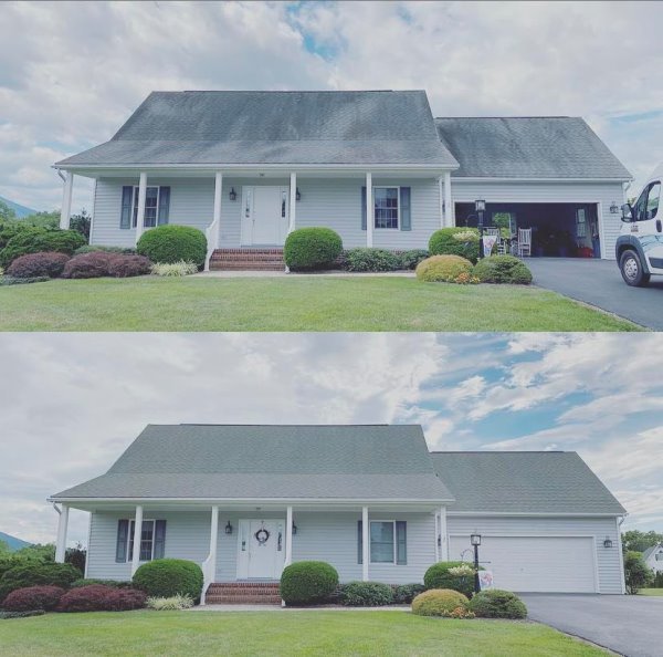 Woodstock cape cod house with cleaned roof